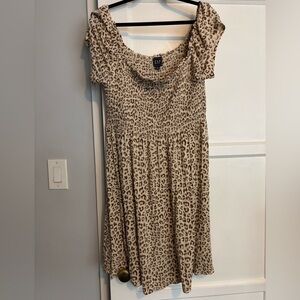 GAP Tan Leopard Print Dress